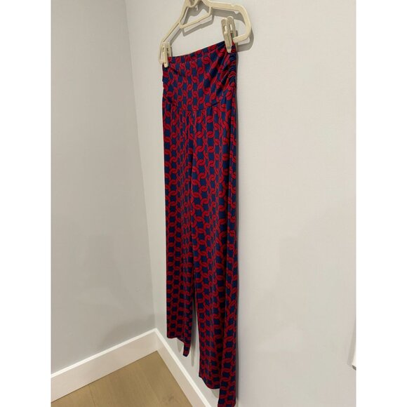 Mud Pie Harlow Navy Print Palazzo Pants - Picture 4 of 11